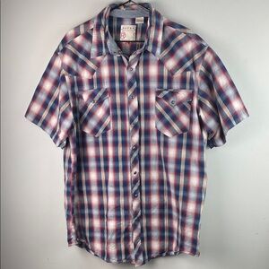 Roper Men's Short Sleeve Plaid Shirt Size XL